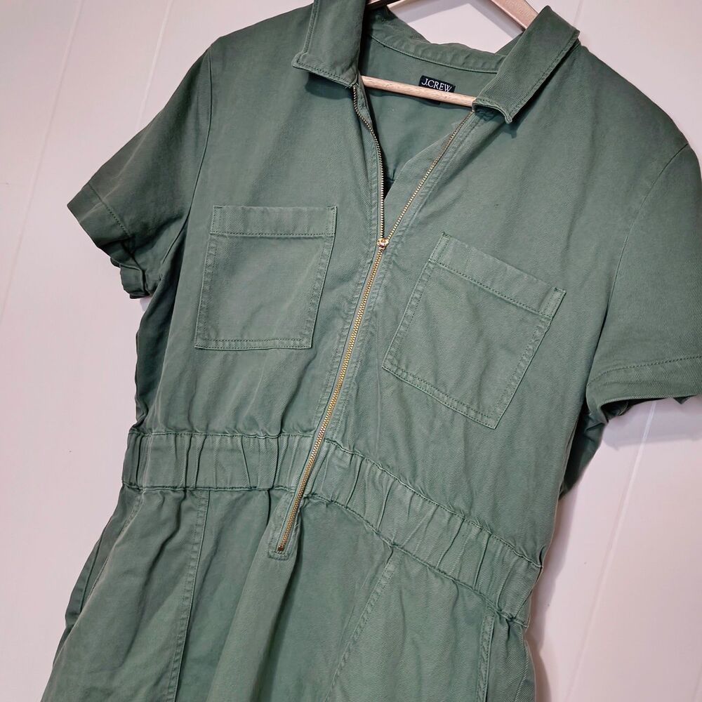 J. Crew Green Utility Dress Size 16